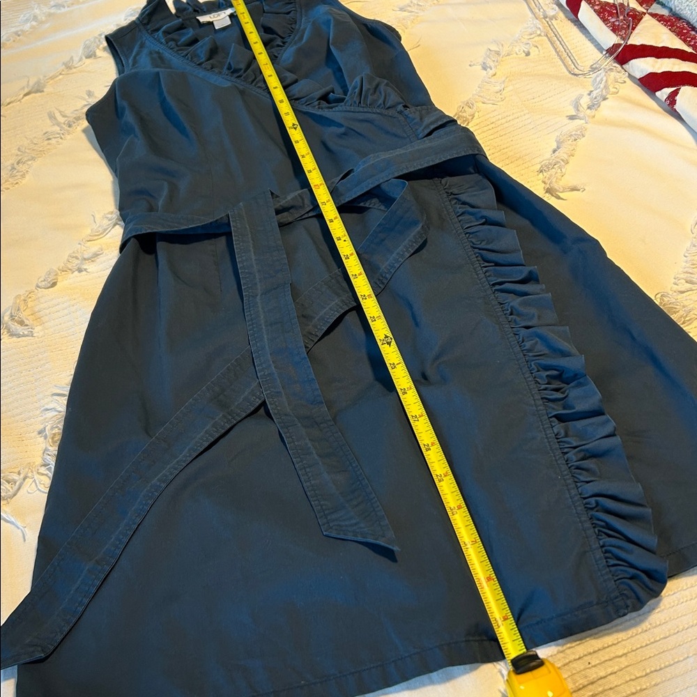 Cute! Navy Ruffle Midi Dress - Picture 8 of 8